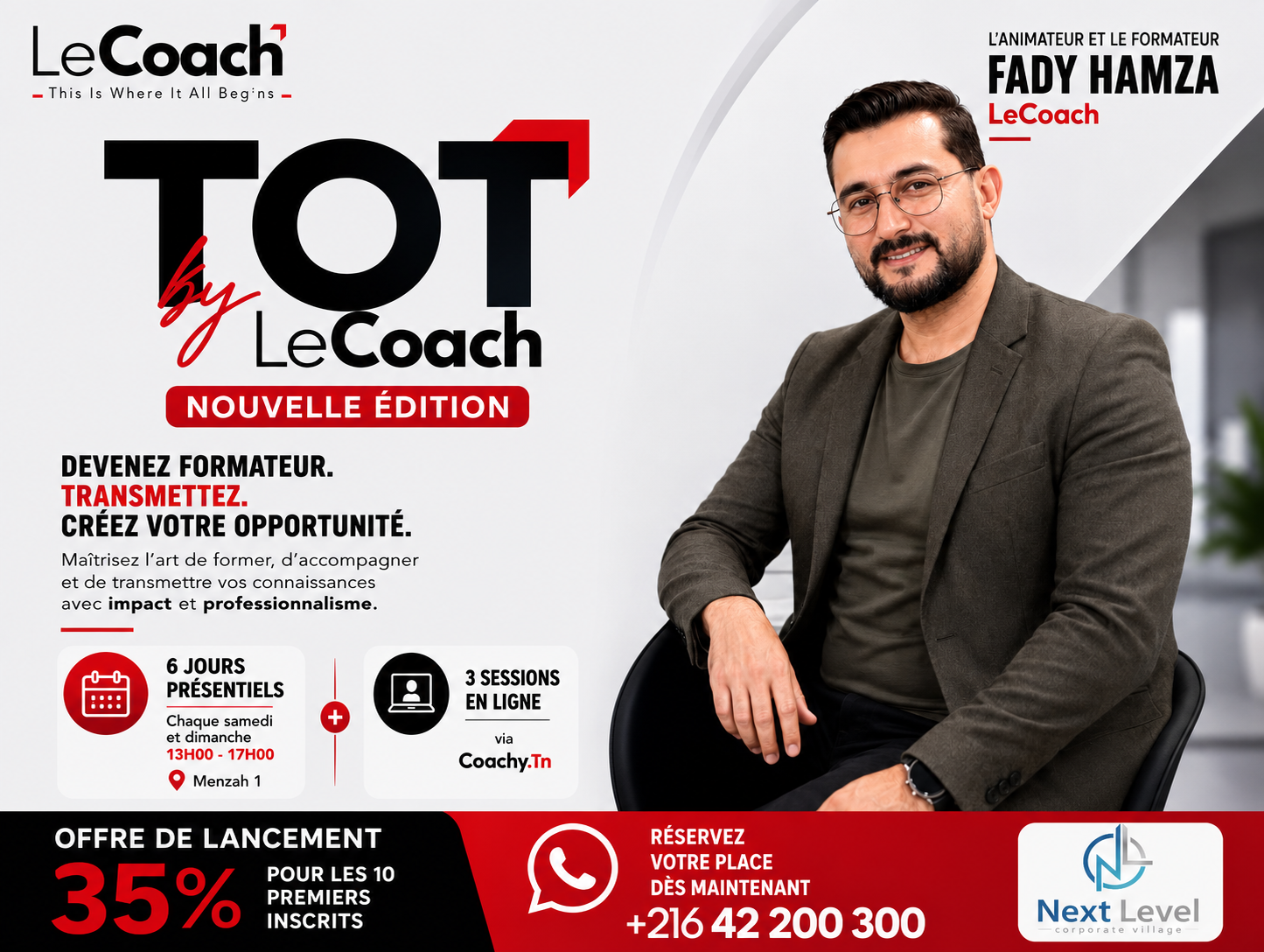 TOT byLeCoach – Formateur Professionnel (Niveau Efficiant) & Transmission des Compétences